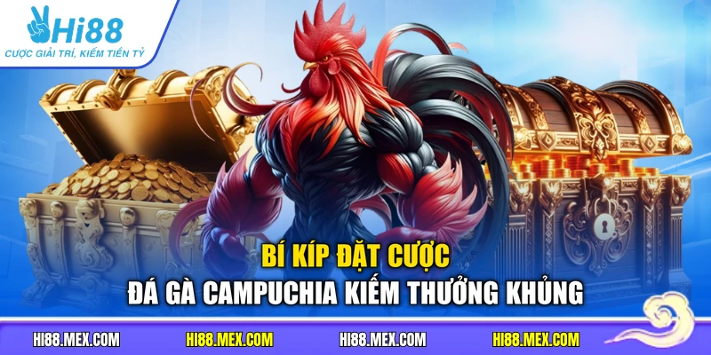 Bí kíp đặt cược đá gà Campuchia kiếm thưởng khủng